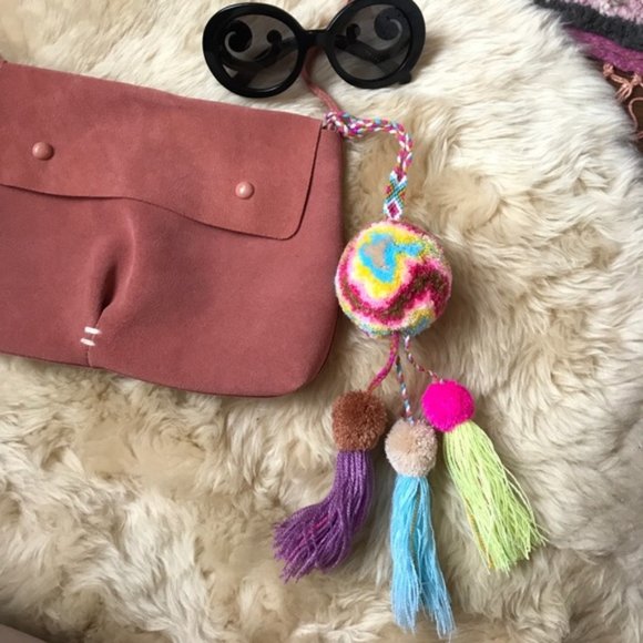 Costume Baldor Handbags - Jumbo Pom Pom Tassel Tie Dye